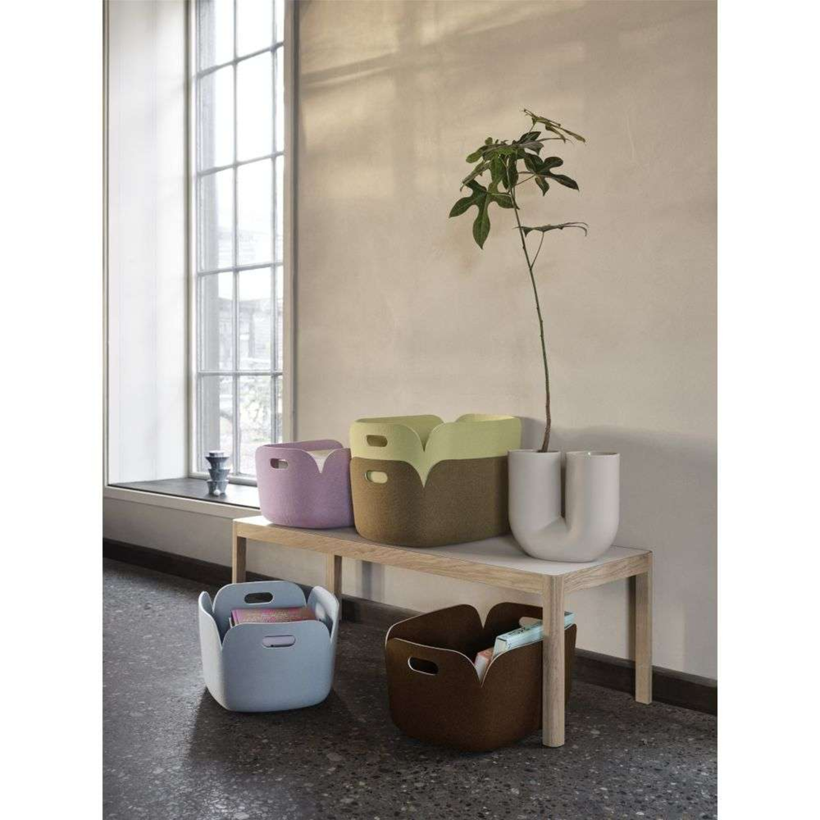 Restore Basket Brown Green - Muuto