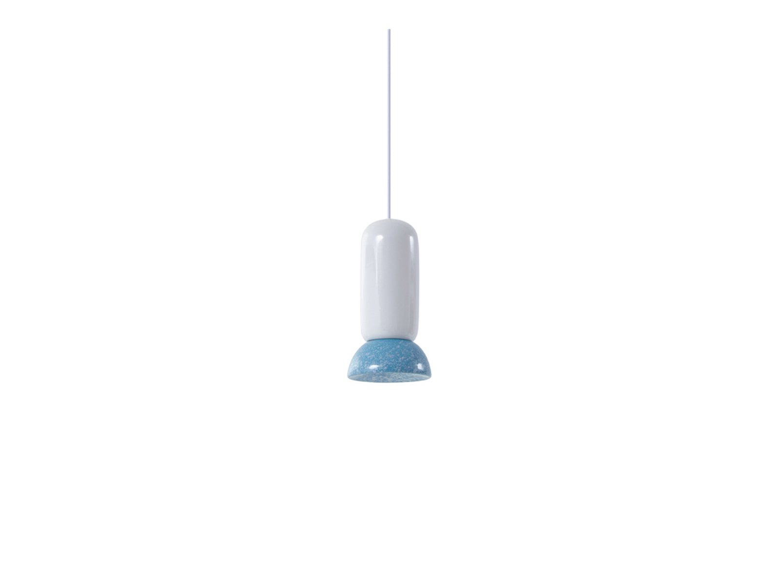 Kerimi Závěsná Lampa Creme/Blue - Lindby