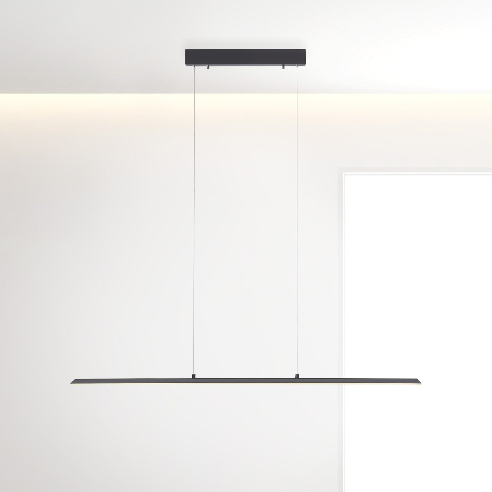 PURE LED závěsné světlo Lite, antracit, 100 cm, CCT, stmívatelné