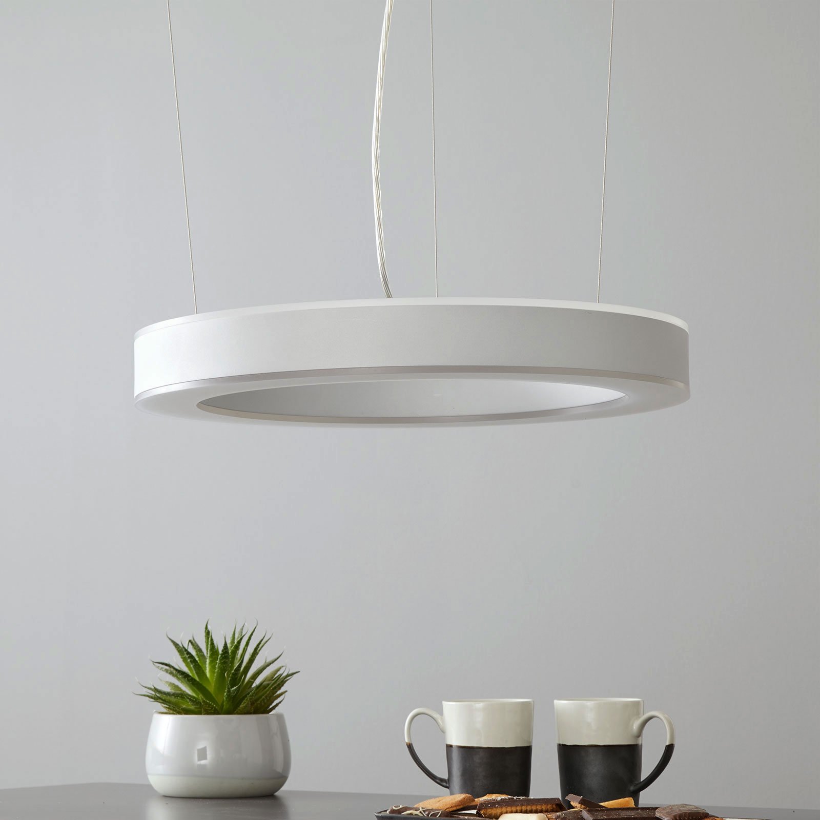 Arcchio Pietro LED pendant light silver Ø50cm