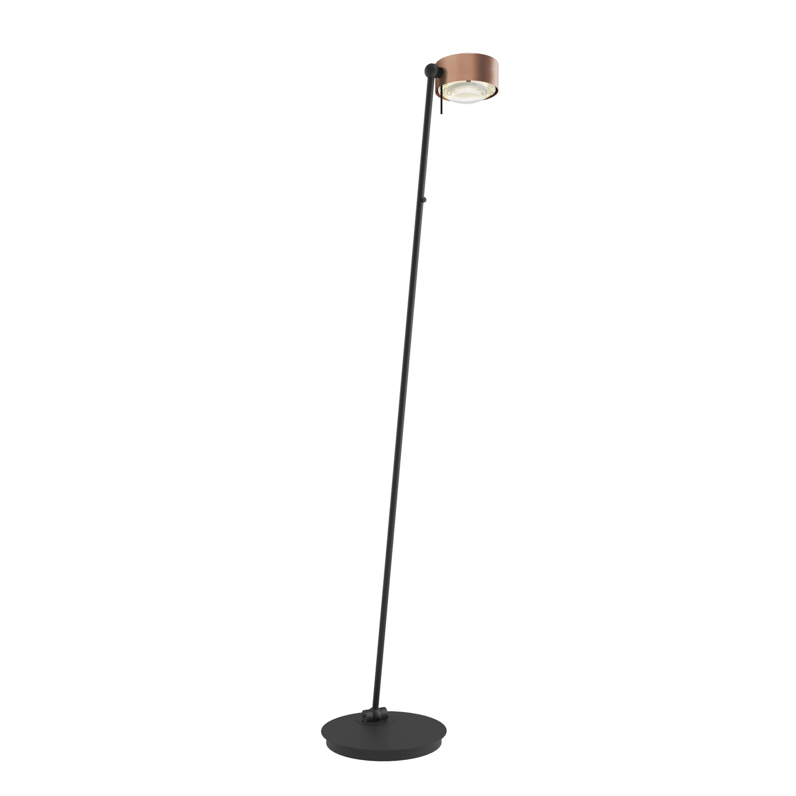 Puk! 120 Floor LED lentes claras/mate cobre/negro