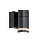 Luno utendørs LED-vegglampe, svart, 1 lyskilde, IP65, dimbar.