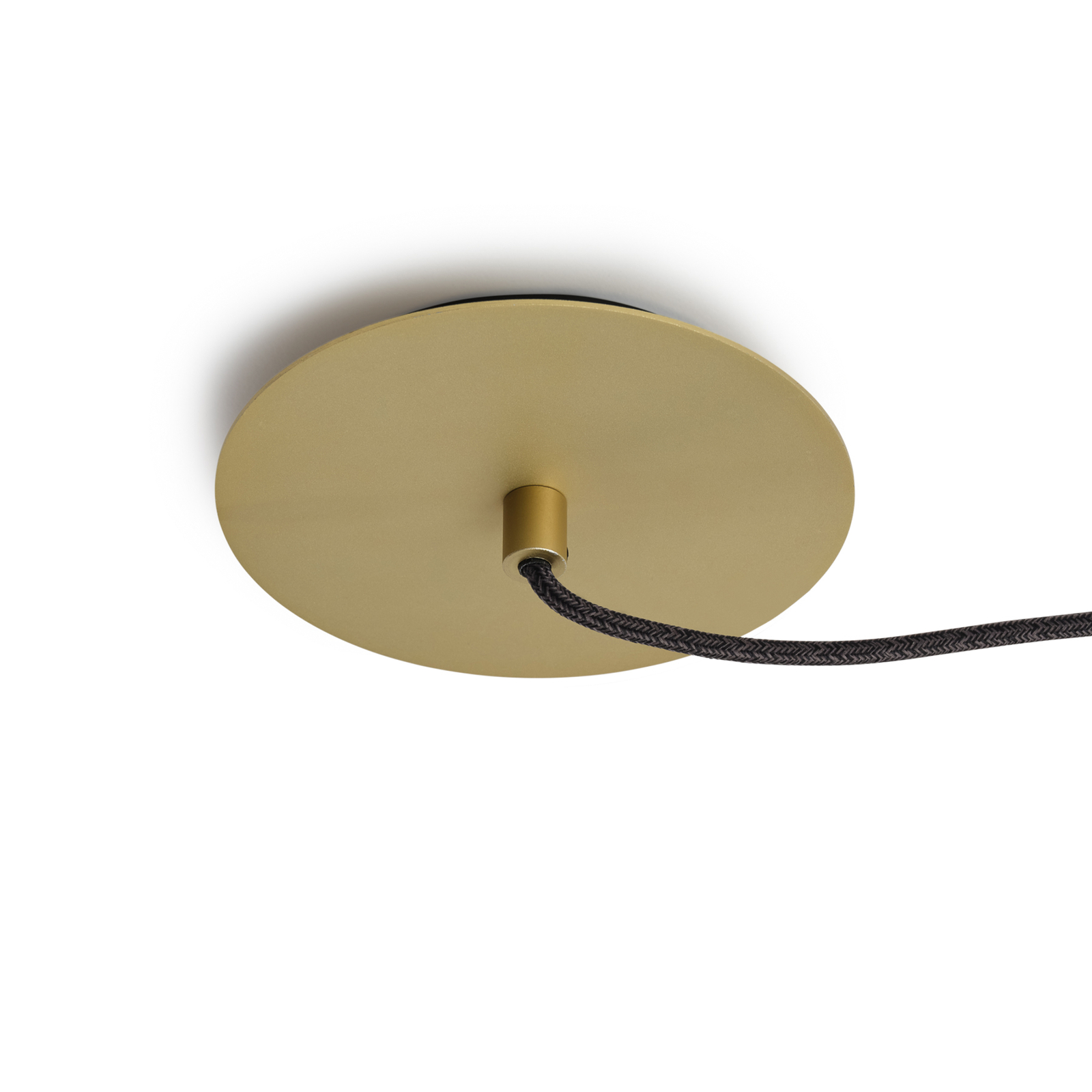 Candeeiro suspenso Tala Loop pequeno, alumínio, globo LED IV, dourado