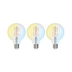 LUUMR Smart LED E27 G95 7W ZigBee Tuya Philips Hue 3 kpl sarja