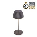 LED-Akku-Tischlampe Brilo unplugged Riffle, 20 cm, anthrazit