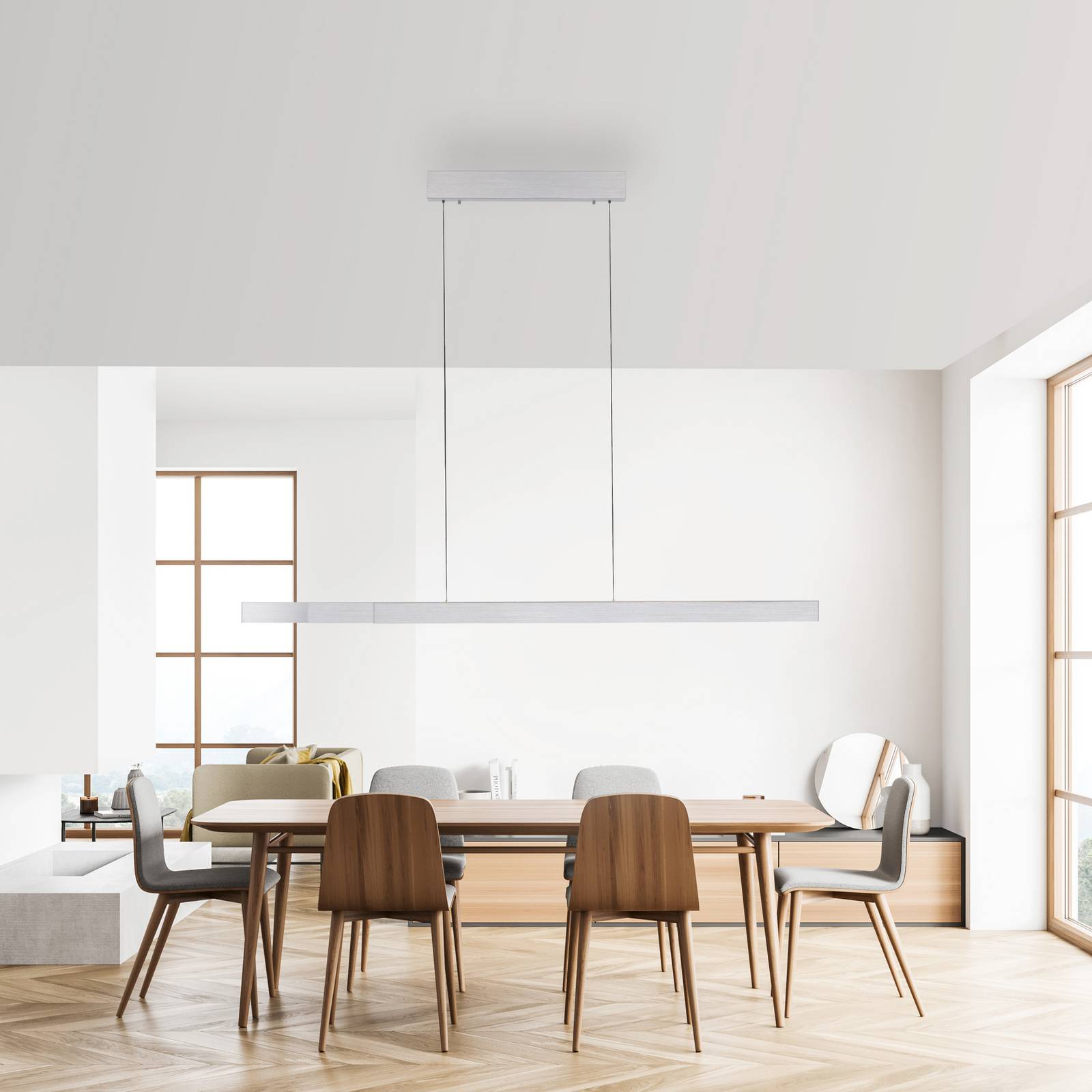 Paul Neuhaus LED-Hängelampe Adriana Square, alu, up/down günstig online kaufen