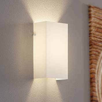 Lucande Nieves Wandleuchte mit Glasschirm in Weiß