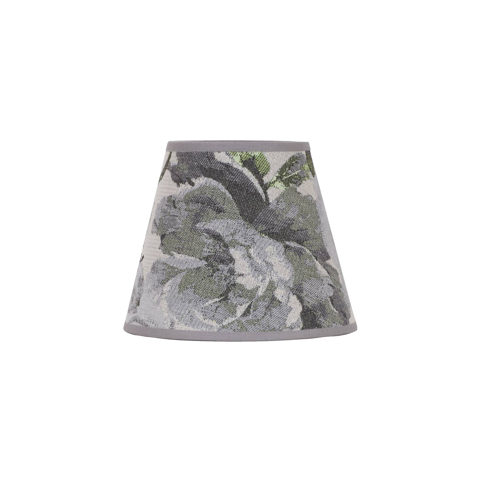 Abat-jour Sofia hauteur 15,5 cm gris fleuri