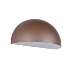 Maas outdoor wall light, rust brown, die-cast aluminium, E27