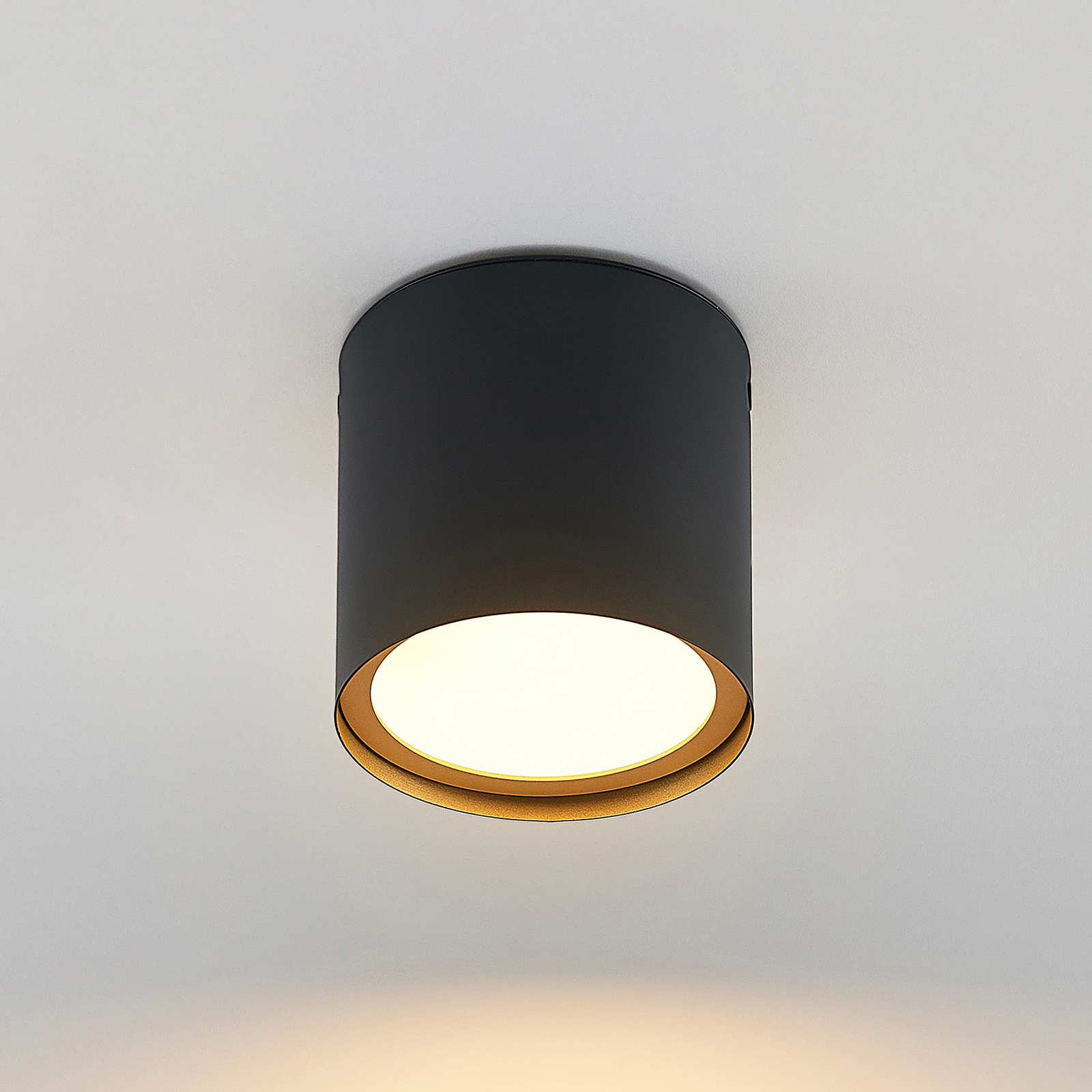 Lindby Kianush plafondlamp 1-lamp zwart