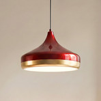 Lampada a sospensione Yıldo, rosso vino, Ø 36 cm, metallo, E27