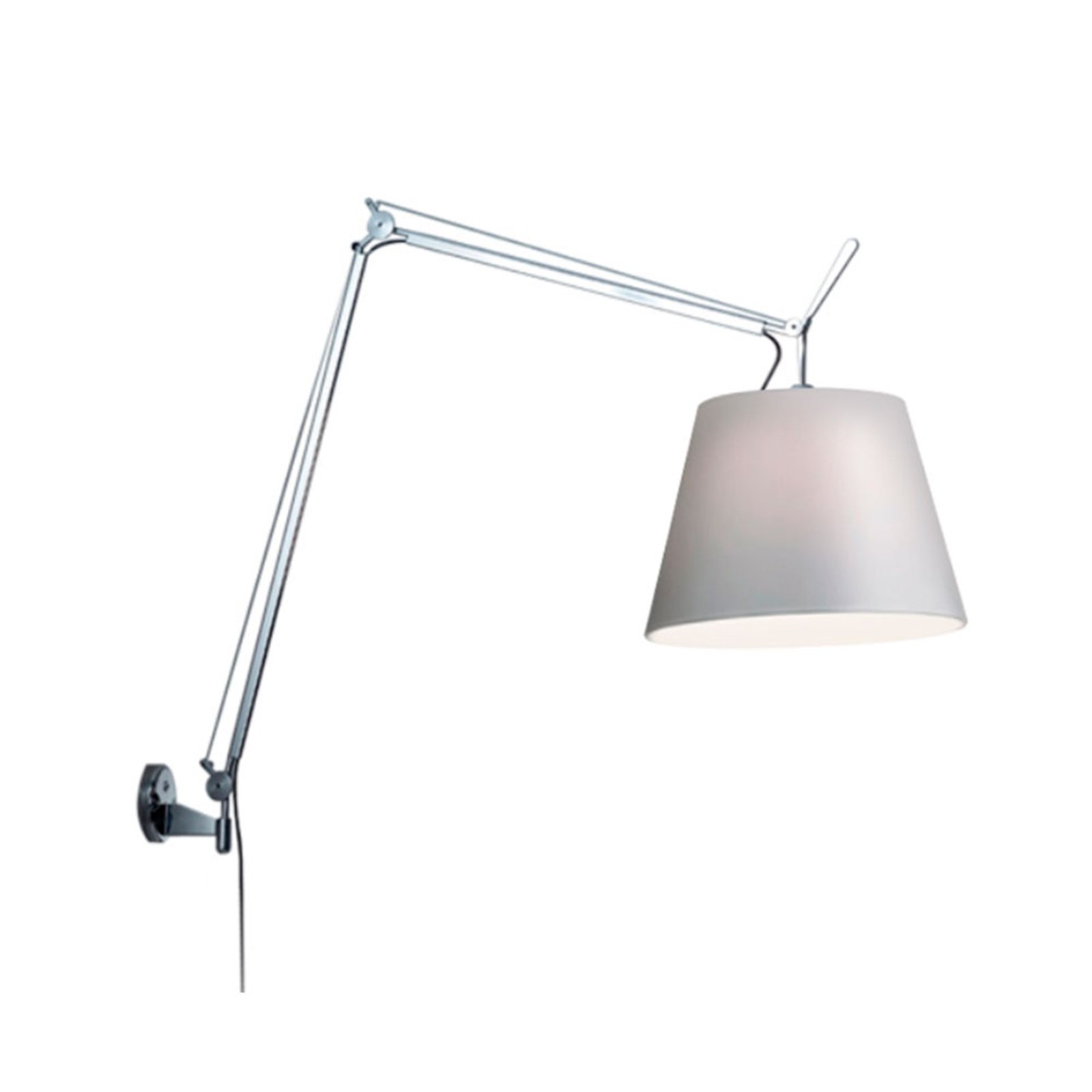 Tolomeo Mega Nástěnné Svítidlo s Switch ø320 Aluminium s Grey - Artemide