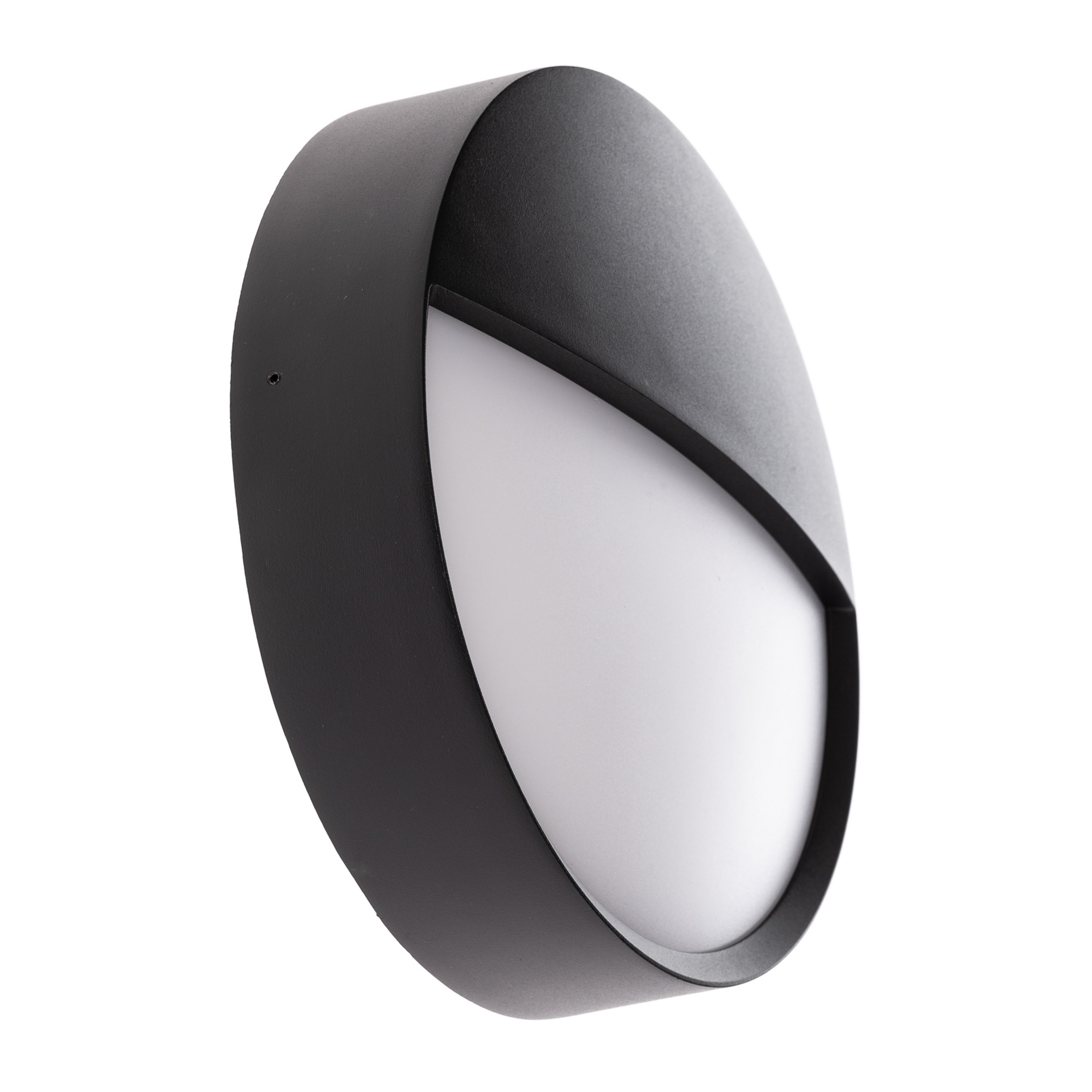 BRUMBERG Eye LED-Außenwandleuchte, halb, schwarz