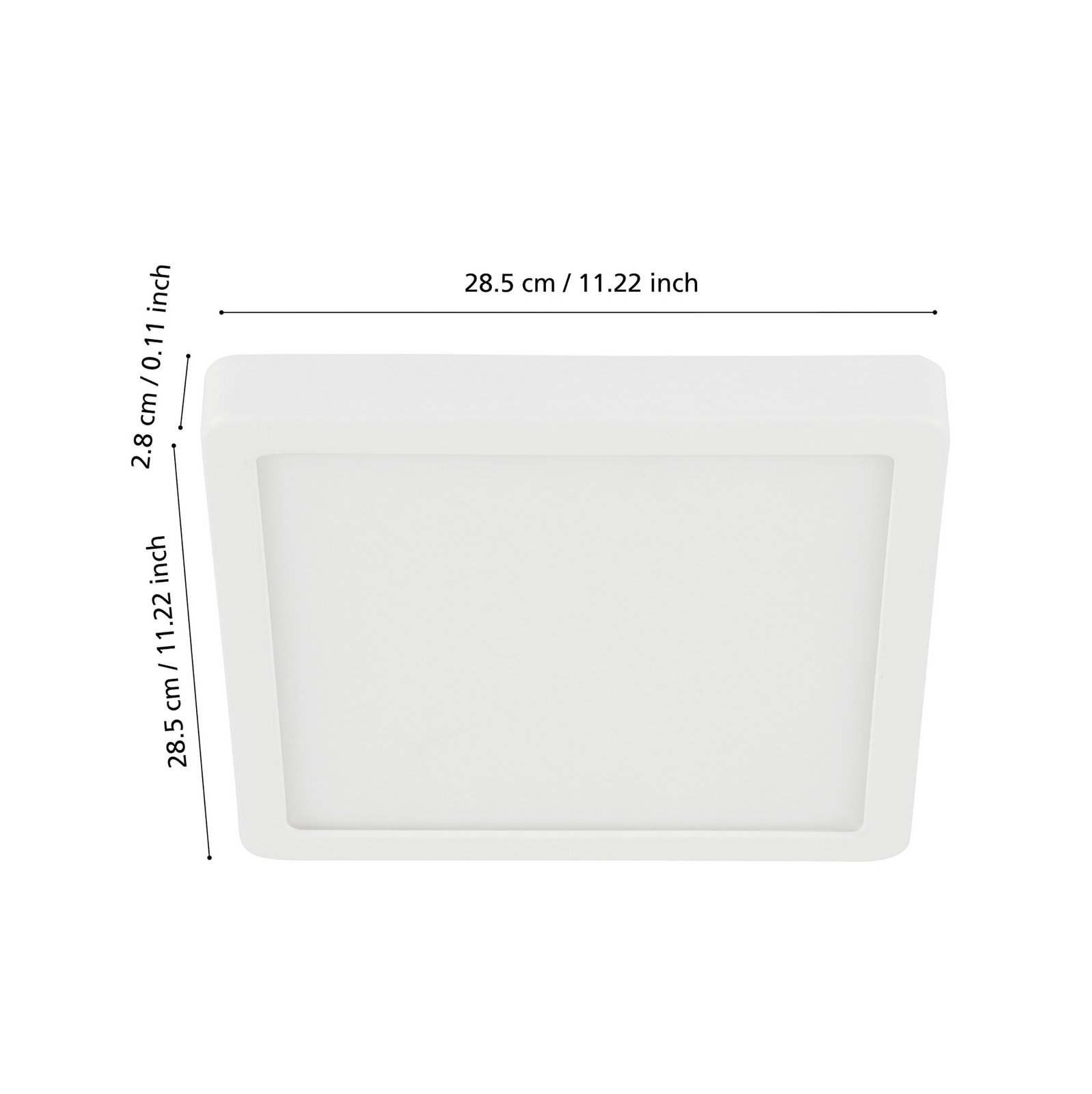 EGLO connect Fueva-Z Plafonnier 28x28cm blanc