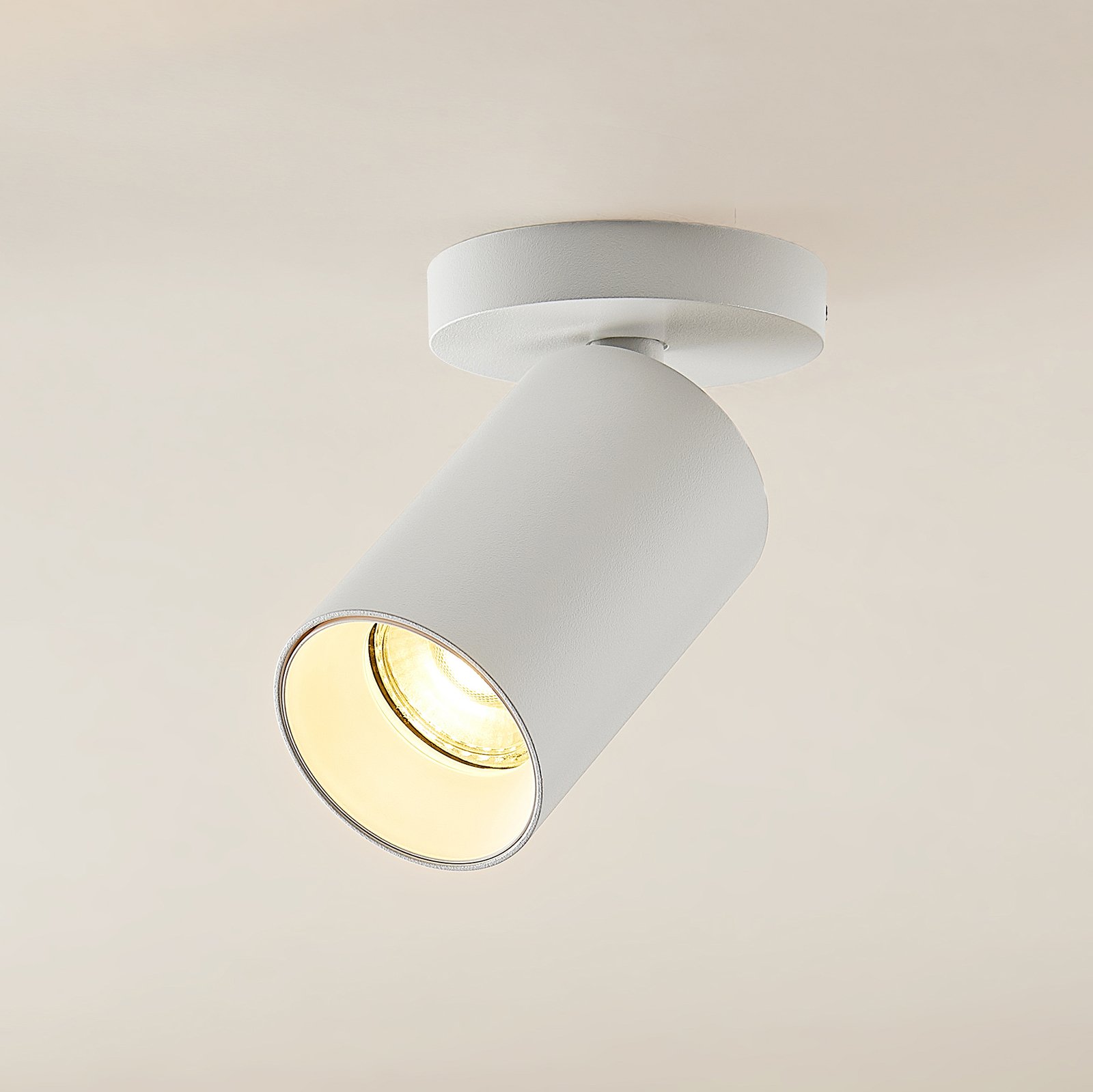 Arcchio Brinja spotlight, round, one-bulb, white