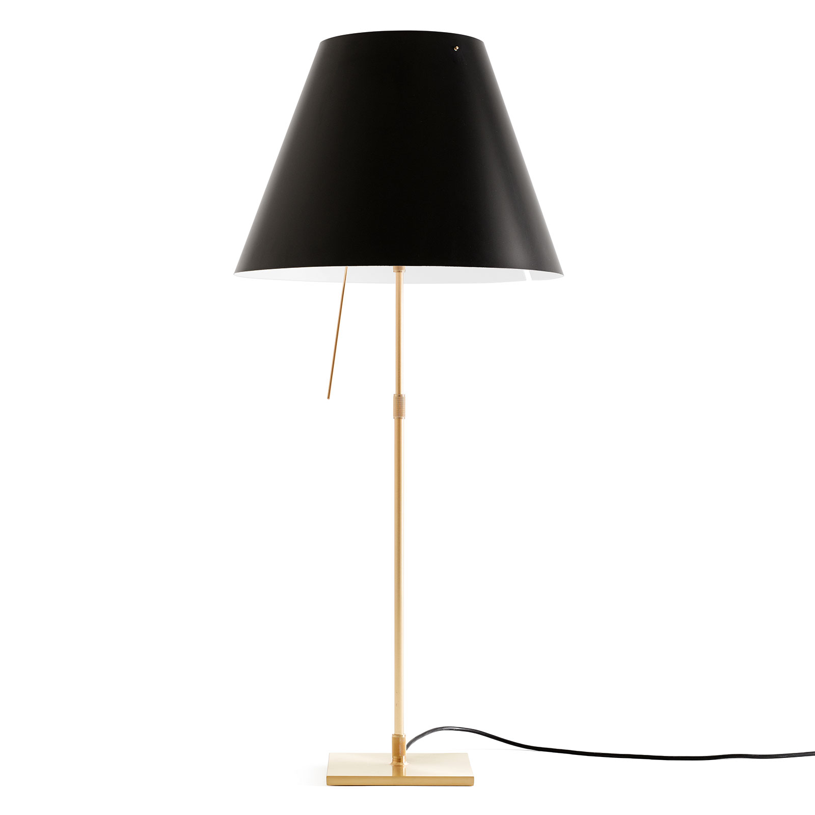 Luceplan Costanza lampa stołowa D13 mosiądz/czarna
