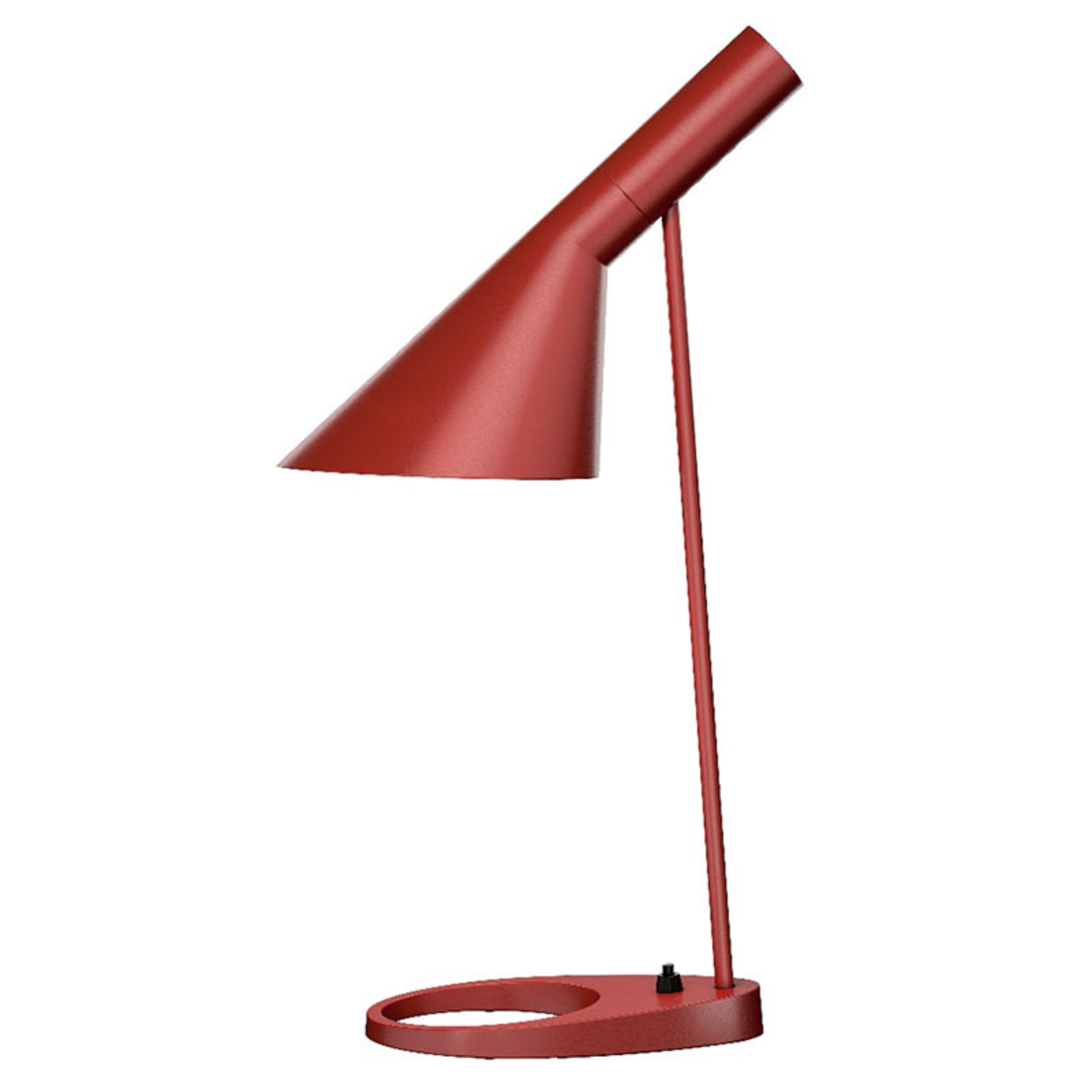 Louis Poulsen AJ - designer table lamp, rusty red, for Living / Dining Room, steel, die-cast zinc, E27, 20 W, energy efficiency: A++, W: 16 cm, H: 56 cm