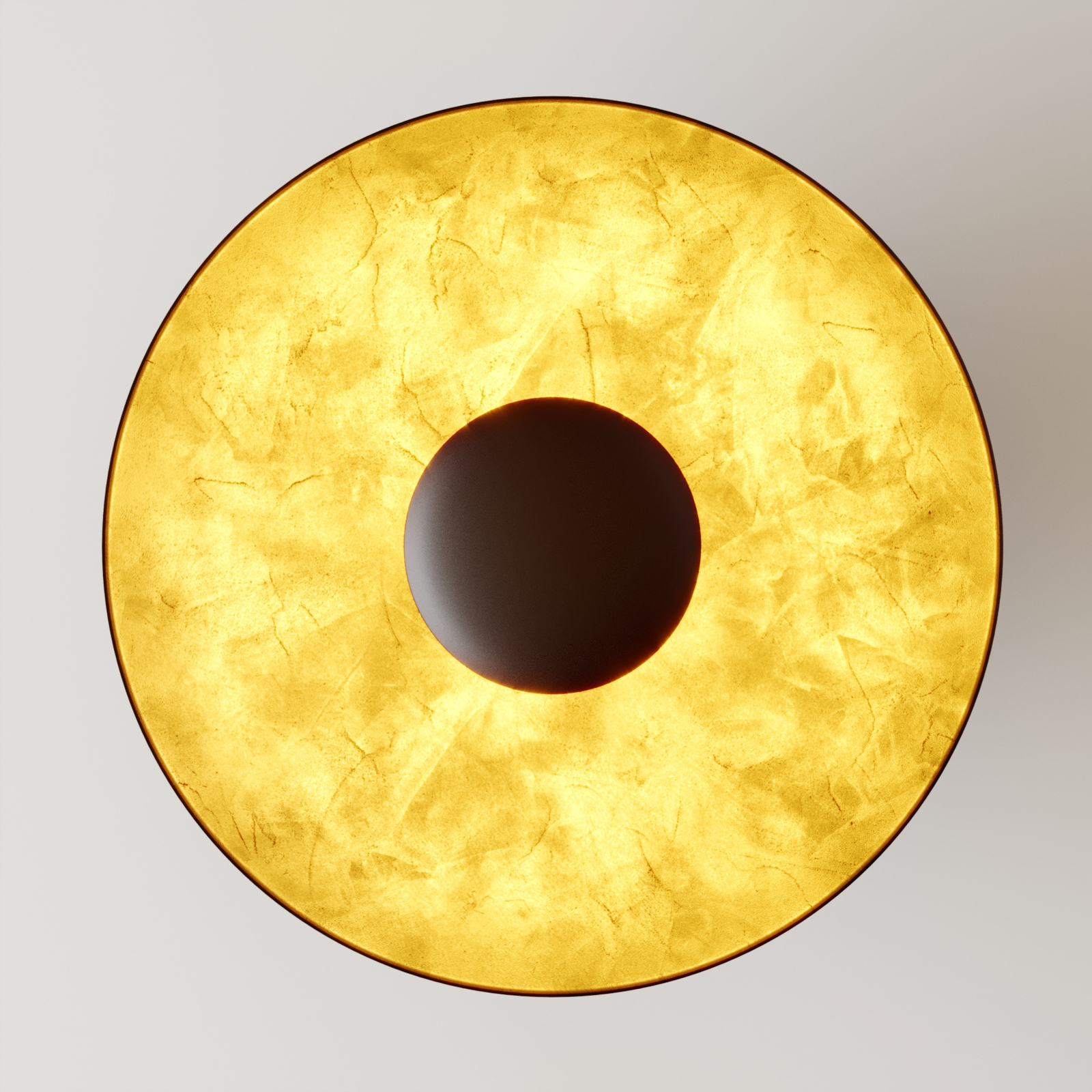 Lindby Deckenlampe Emilienne, schwarz, goldfarben, Ø 60 cm