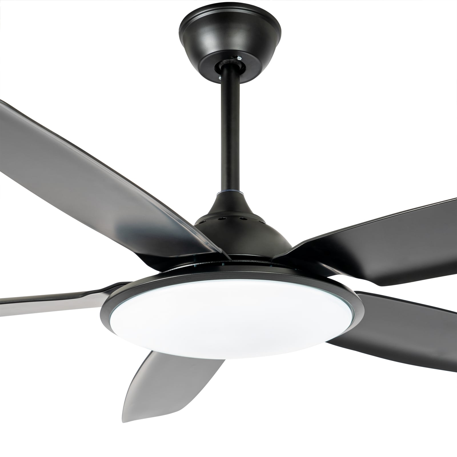 Ventilateur de plafond LED Divian, noir, courant continu, silencieux, CCT -