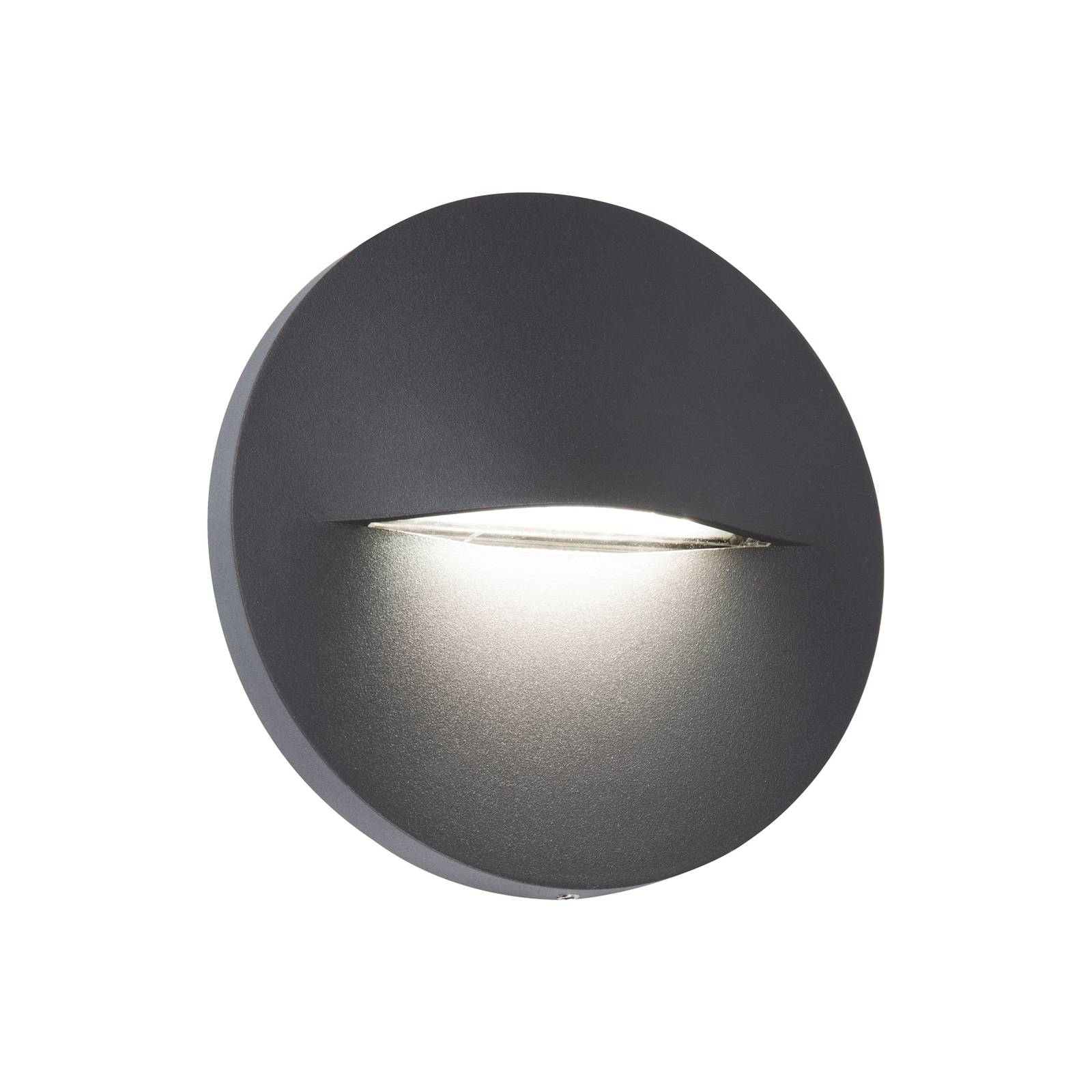 Levně Venkovní nástěnné svítidlo LED Vita, tmavě šedé, Ø 14 cm