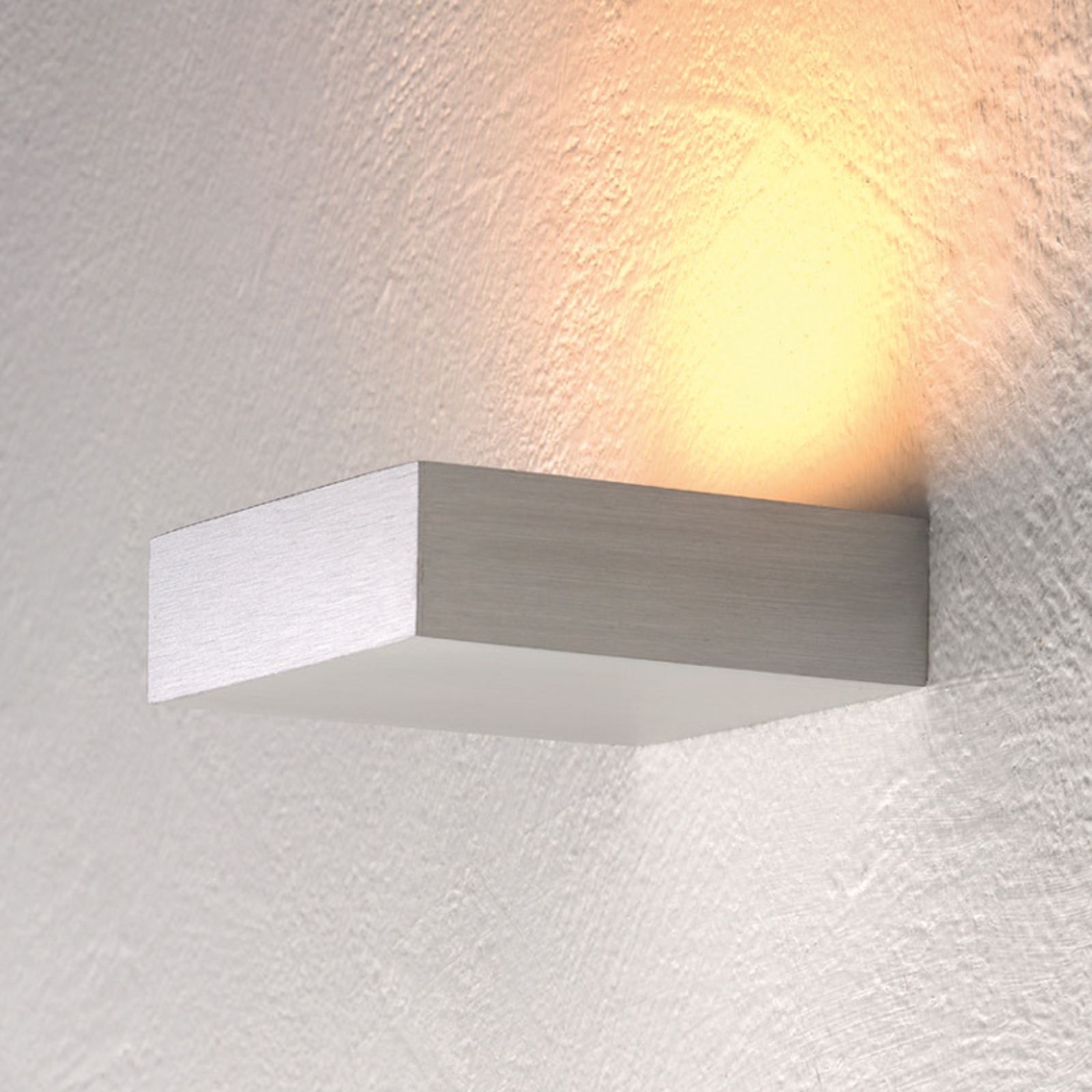 Bopp Diskre LED-uplight Cubus for vegg - Aluminium / gr? / sink