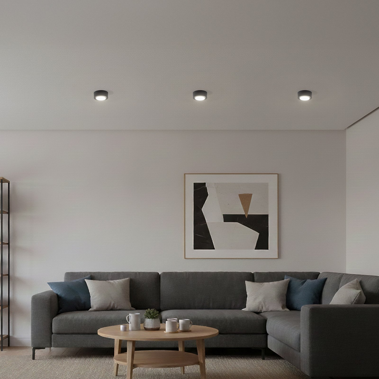 SPOT 53 downlight, black, Ø 11.5 cm, metal, GX53