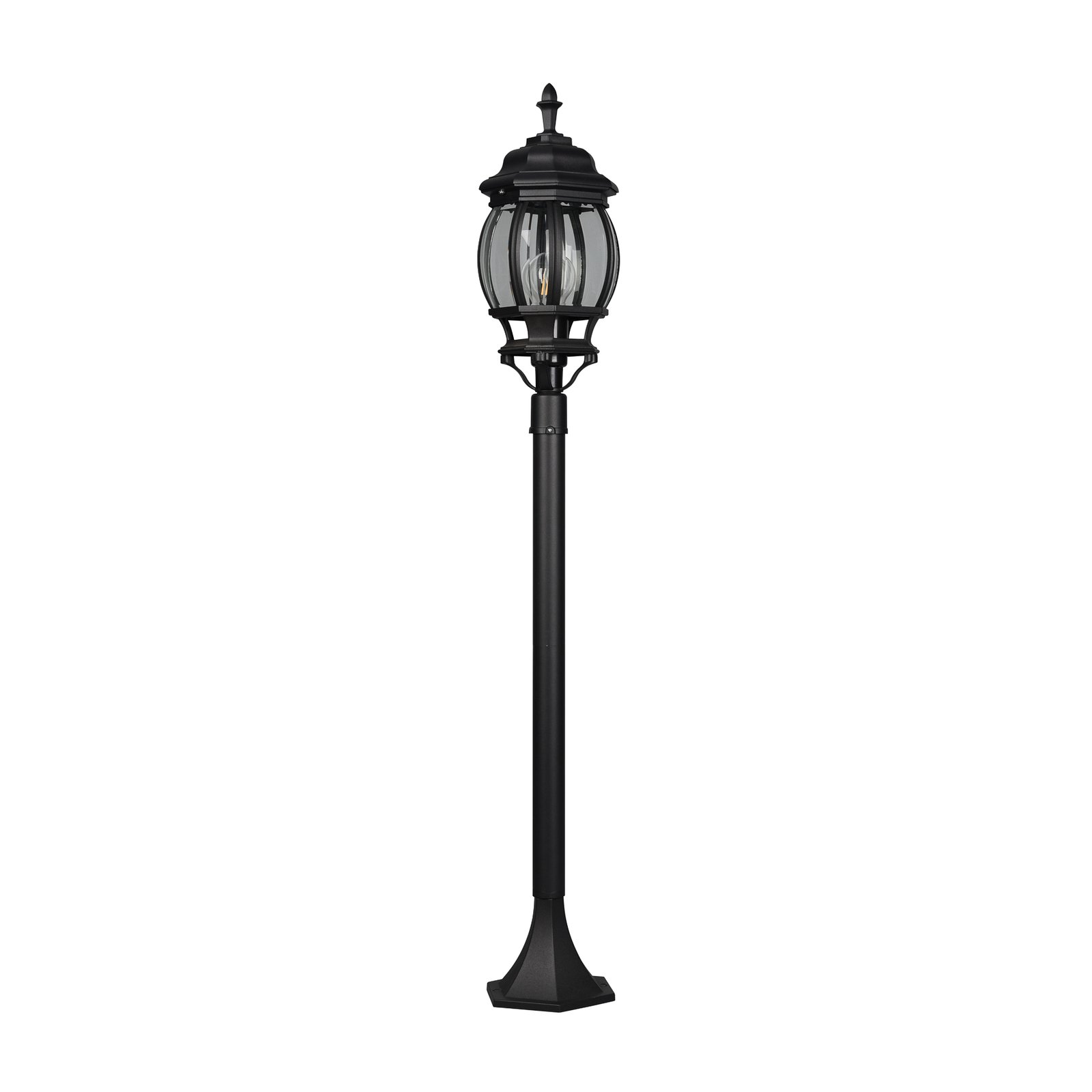 Kelio šviestuvas "Elvo", juodas matinis, aukštis 100 cm, aliuminis