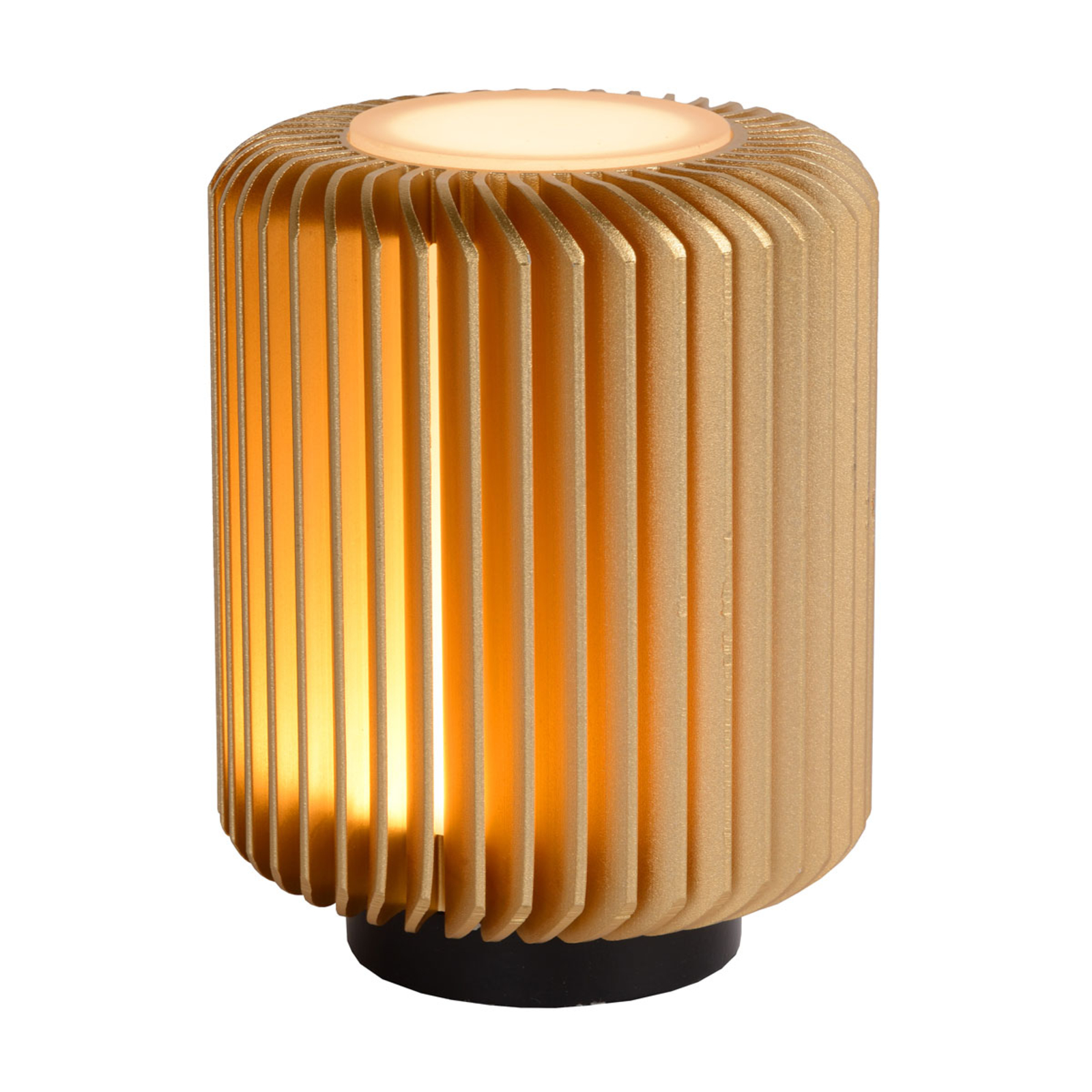 Lucide Turbin LED table lamp, gold, for Living / Dining Room, aluminium, 5 W, energy efficiency: A++, H: 13.7 cm