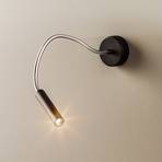 Flexa fali lámpa hajlítható karral, fekete
