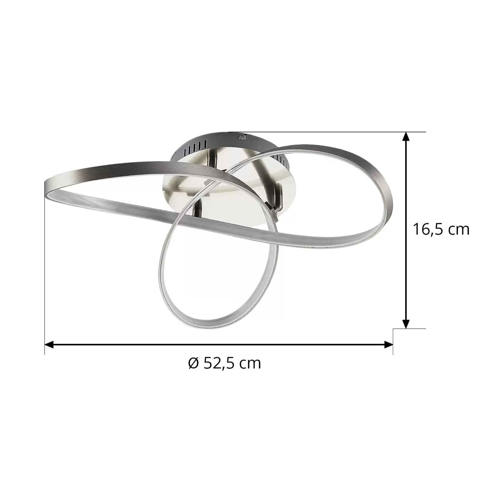 Saliha Lámpara de Techo Nickel/White - Lindby