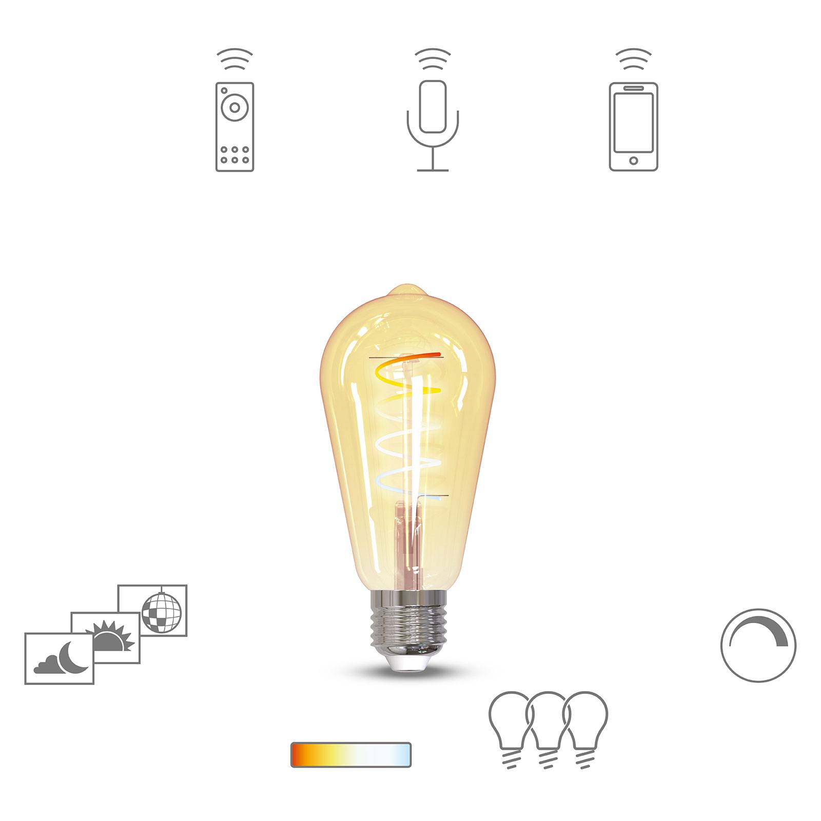 Image of Müller Licht tint ampoule LED rétro doré E27 5,5 W 4018412671899