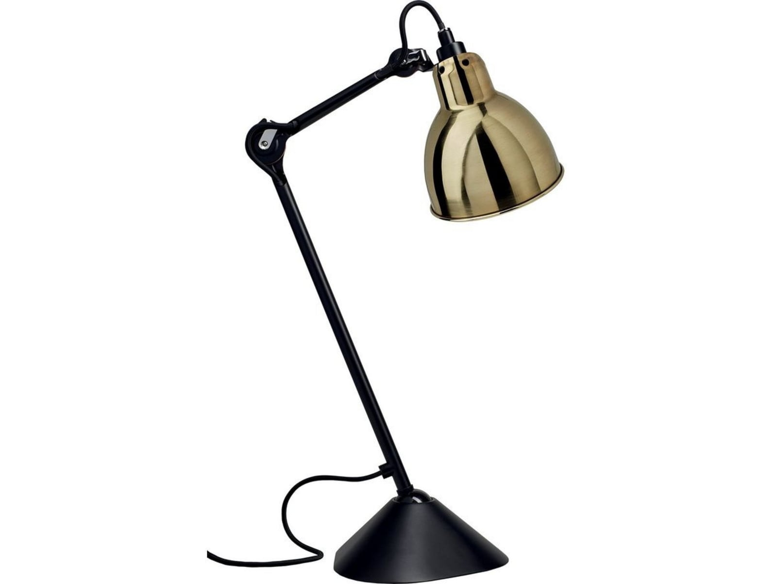 205 Bordlampe Sort/Messing Lampe Gras - Kontor / arbejdsværelse - Metal