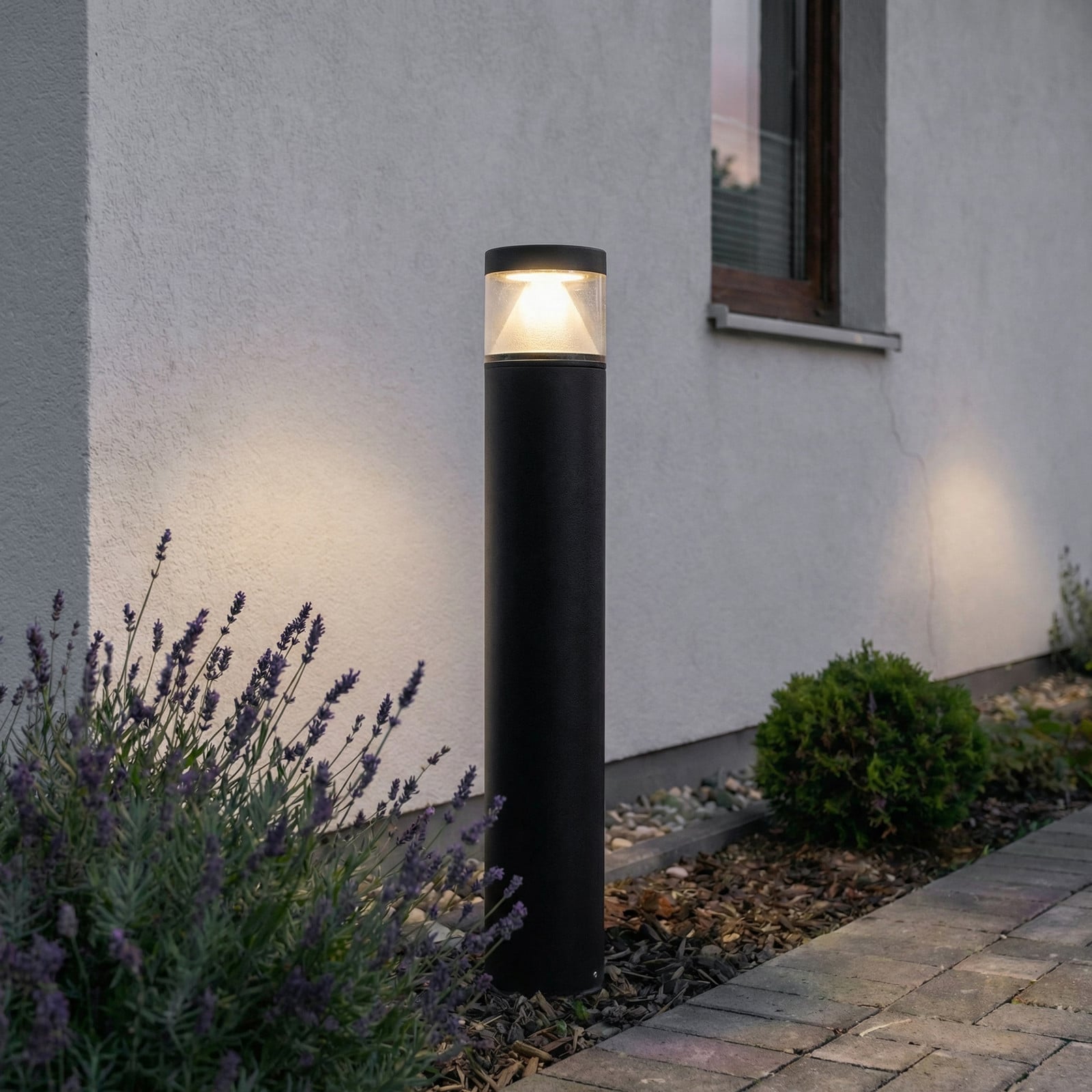 Lucande Lampă LED stâlpișor Darja antracit metal 100cm IP54 - modern - gri închis alb