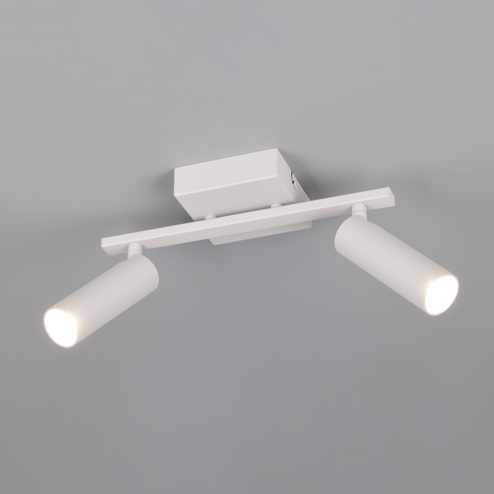 Deckenstrahler Dara, Länge 28 cm, grau, Metall, 2-flg.