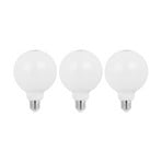 Lampada LED E27 8W 2,700K G95 Globe opal dimmable 3-pack