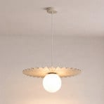 Suspension Fiore, gris-beige, Ø 40 cm, verre
