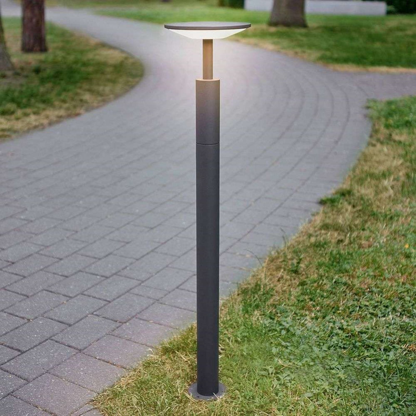 Fenia Lampă de Grădină de Exterior H100 Anthracite/Opal - Lucande