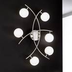 Buitengewone plafondlamp Pelota, 6-lichts