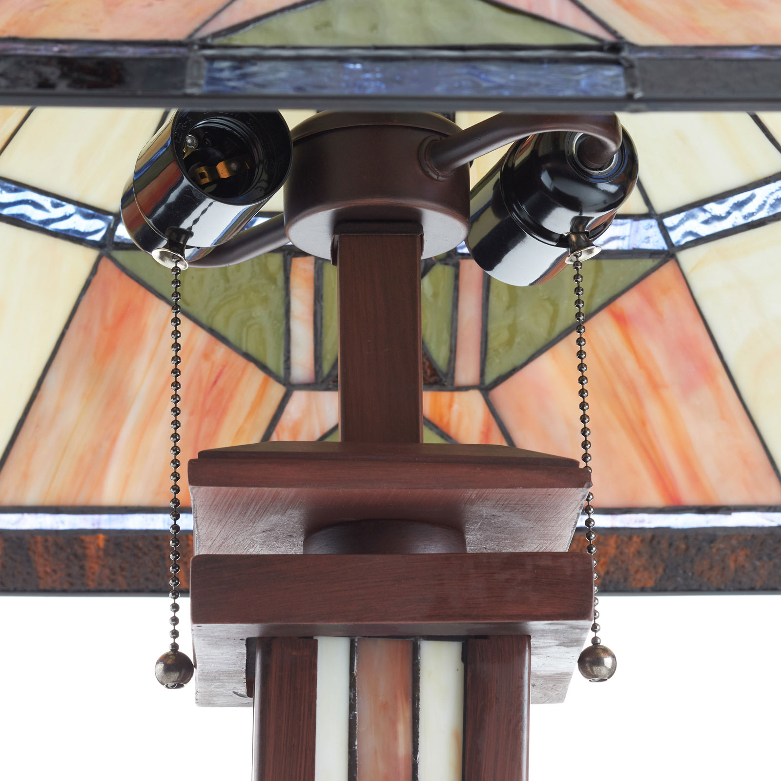 Stolní lampa Leondra v Tiffany stylu