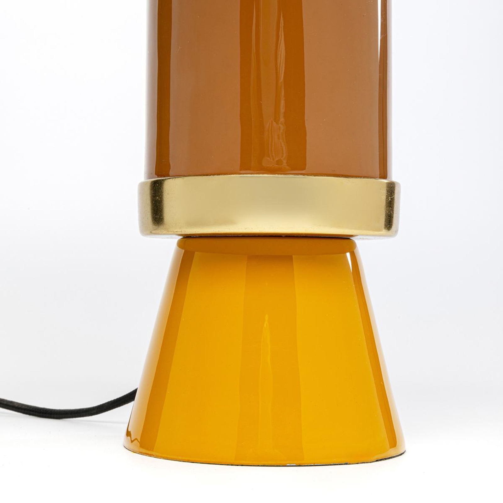KARE Josy table lamp, yellow, steel, height 51 cm