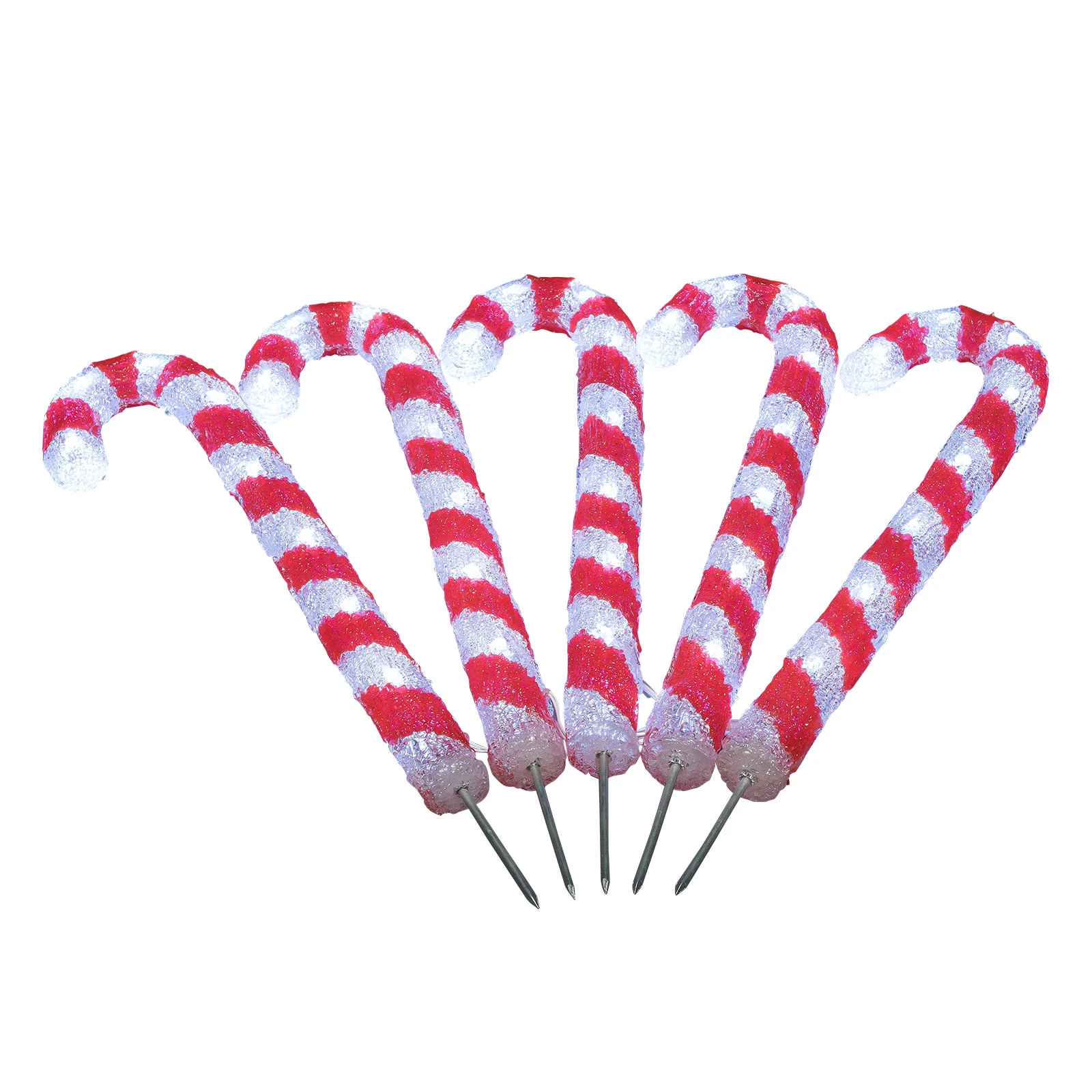 LED în aer liber decorare baston de bomboane de bomboane set de 5