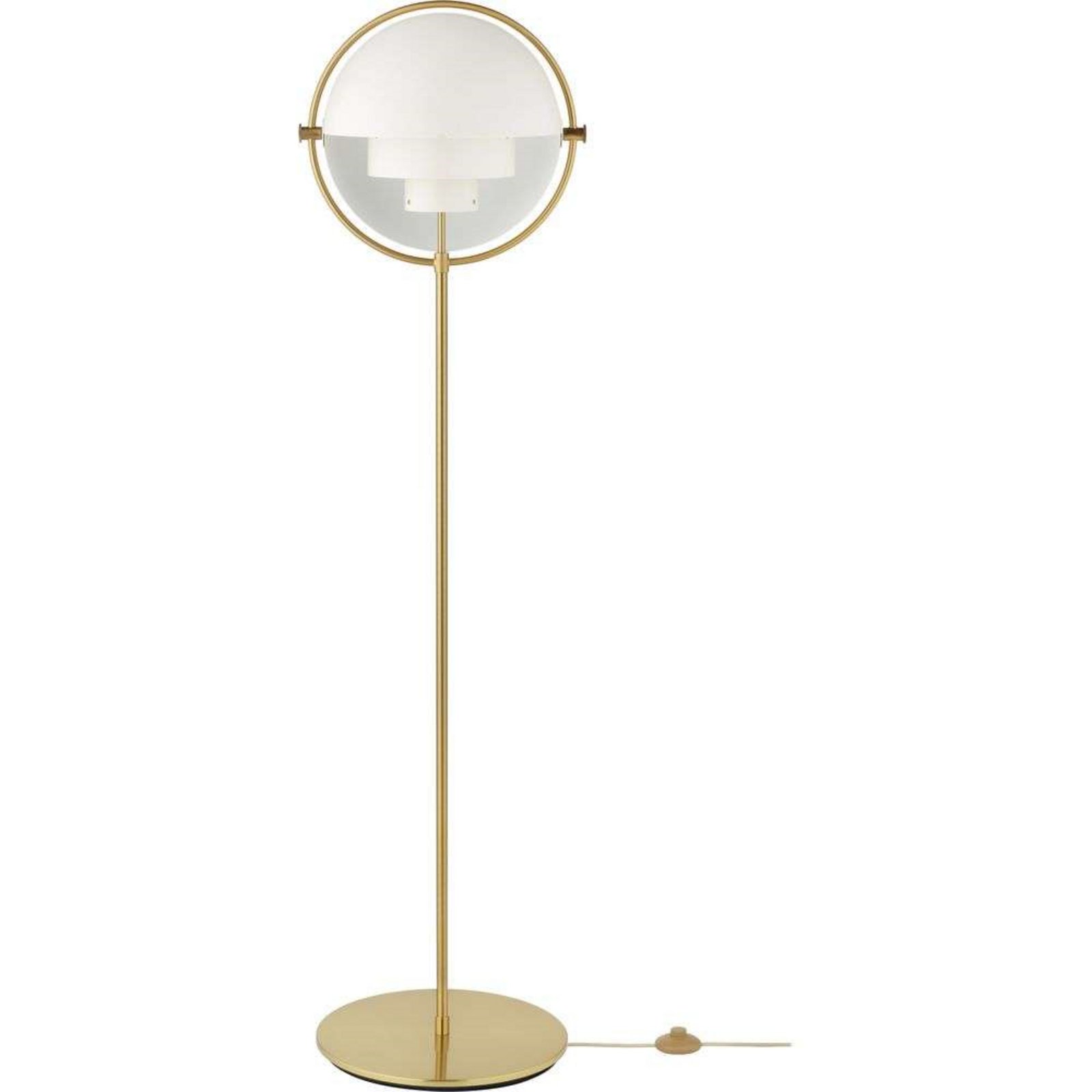 Multi-Lite Stehleuchte Shiny Brass/White - GUBI