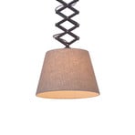 Adrienne fabric ceiling light height-adjustable