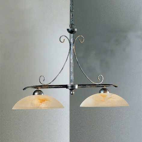 Suspension Dana rustique à 2 lampes