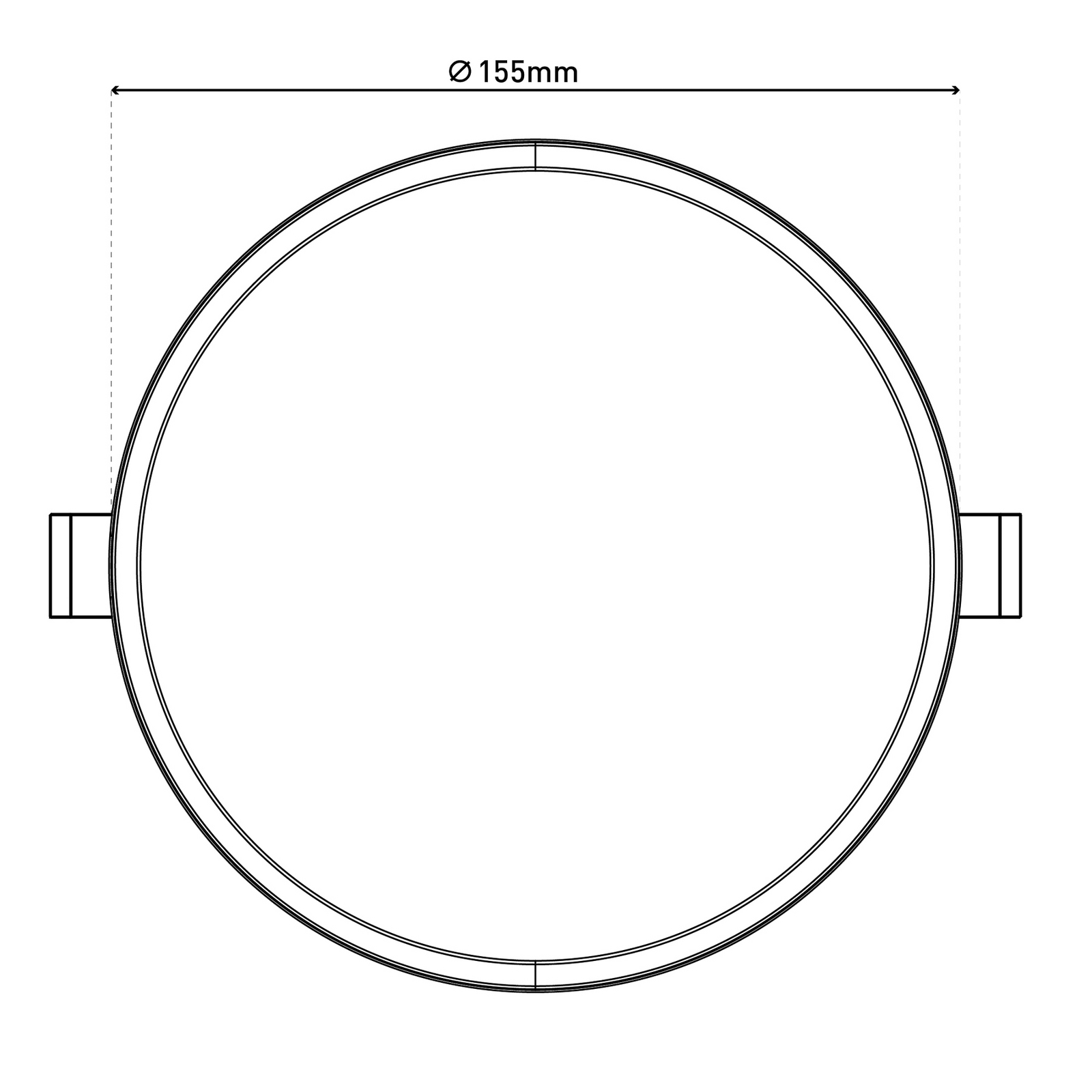 Ενσωματωμένη λάμπα LED Suma, Ø 15,5 cm, λευκή, ρυθμιζόμενη ένταση φωτισμού, IP44 Ενσωματωμένη λάμπα LED Suma, Ø 15,5 cm, λευκή, ρυθμιζόμενη ένταση φωτισμού, IP44
