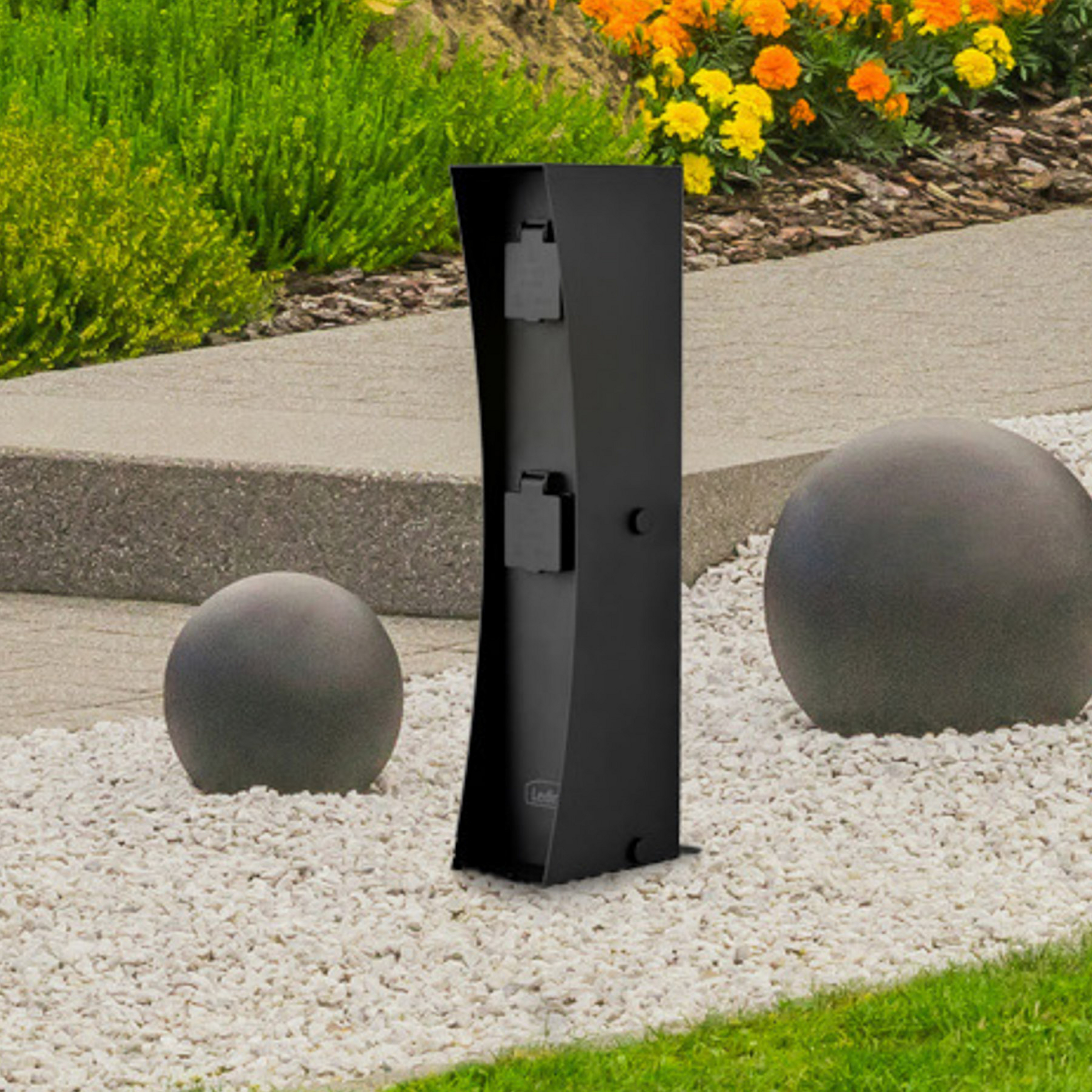 Podłącz kolumnę gniazda D2, czarna