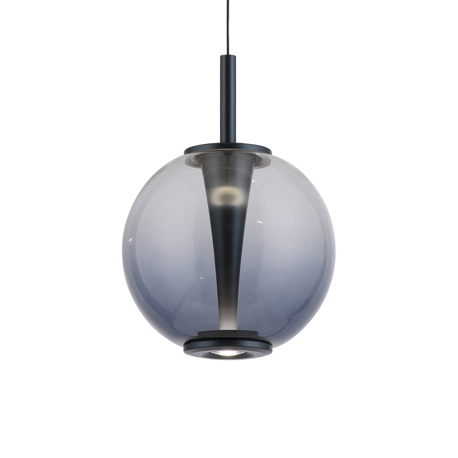 PURE LED-Pendellampe Infinity, grau/rauchgrau, Ø 18 cm, CCT