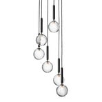 Nuura šviestuvas Miira 6, Ø 35 cm, pilkos/skaidrios spalvos, 6 lempų.