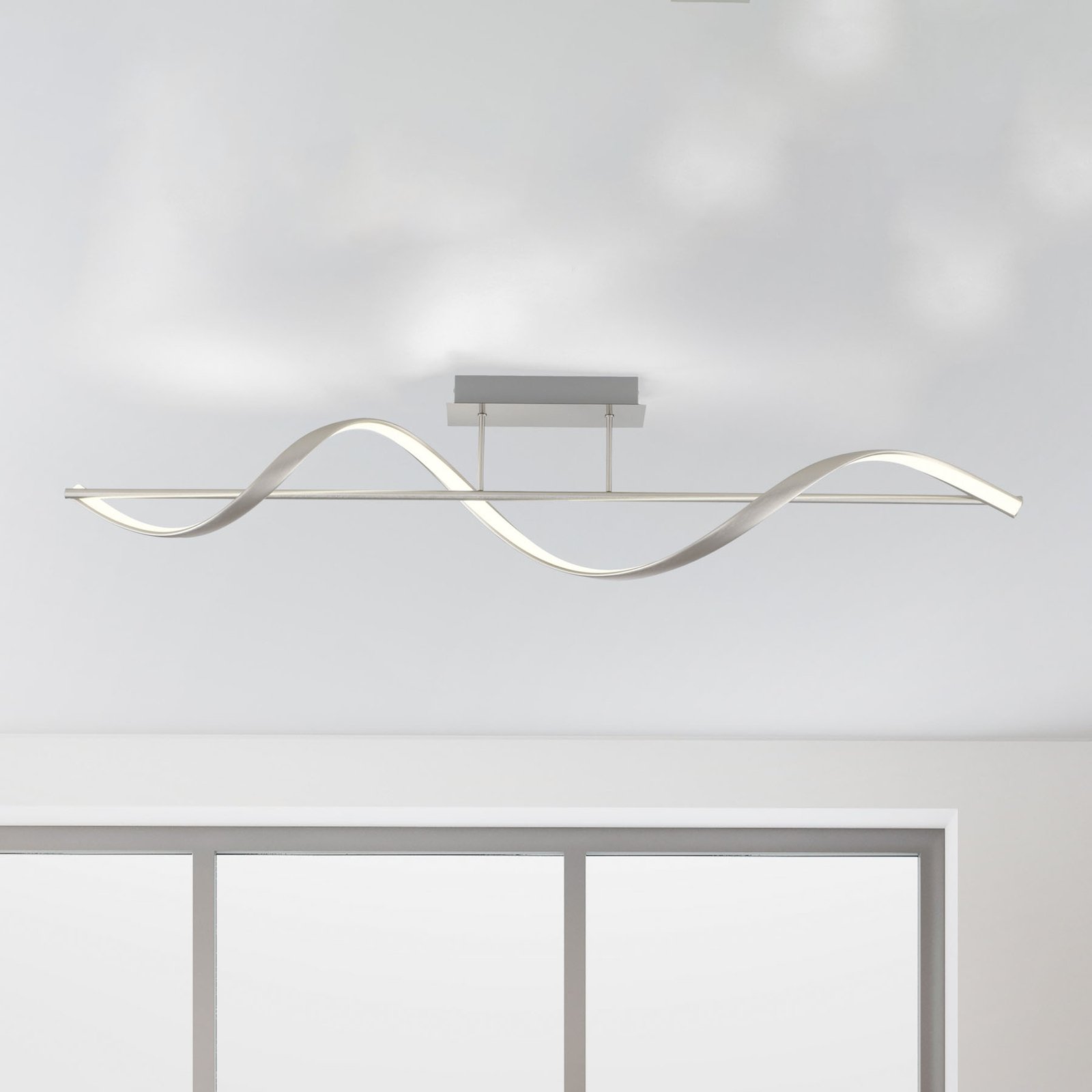 Paul Neuhaus Q-Swing plafonnier LED, acier