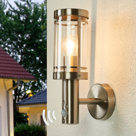 Lampa ścienna Djori z czujnikiem, zewnętrzna